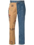 Monse Split Two-tone Jeans - Blue