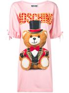Moschino Bear Print T-shirt Dress - Pink