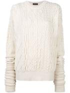 Y / Project Extra Long Sleeves Jumper - White