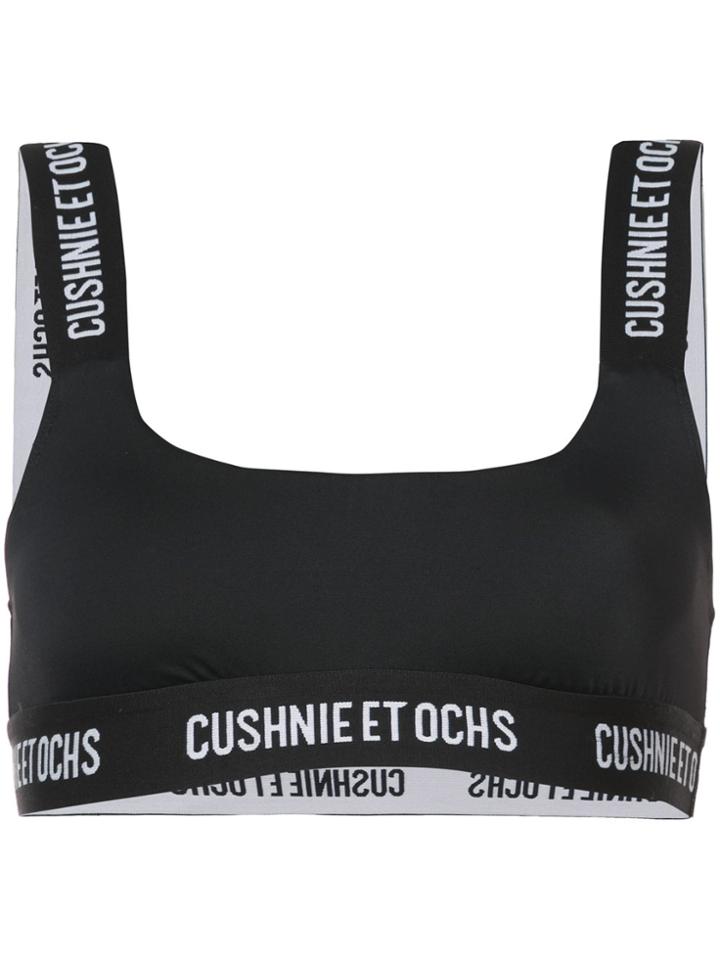 Cushnie Et Ochs Cecile Logo Sports Bra - Black