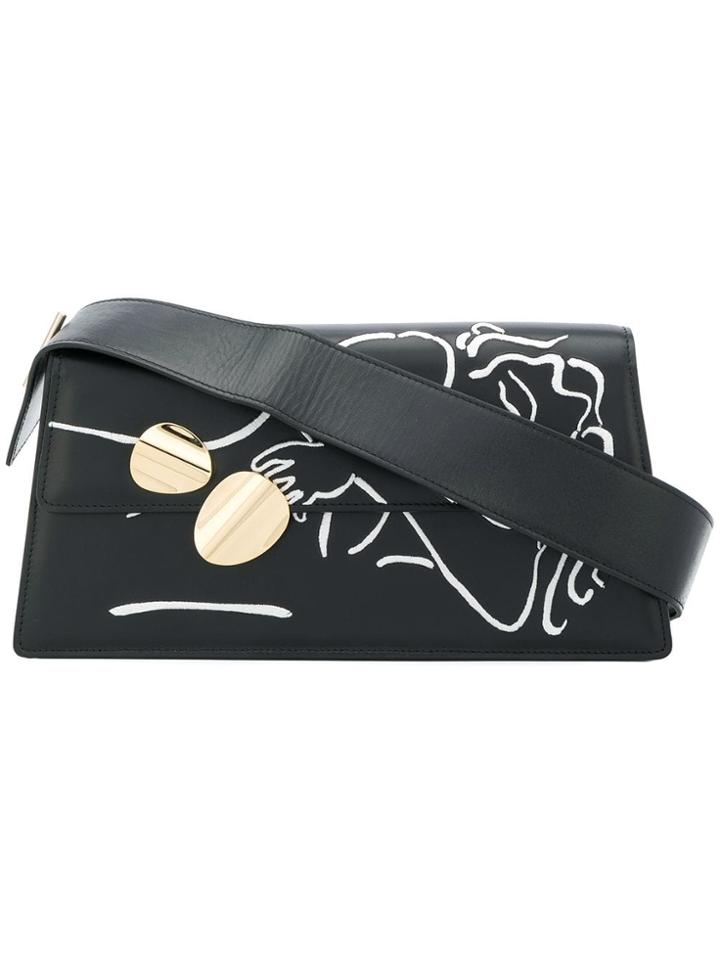 Benedetta Bruzziches Dalida Venus Embroidered Bag - Black