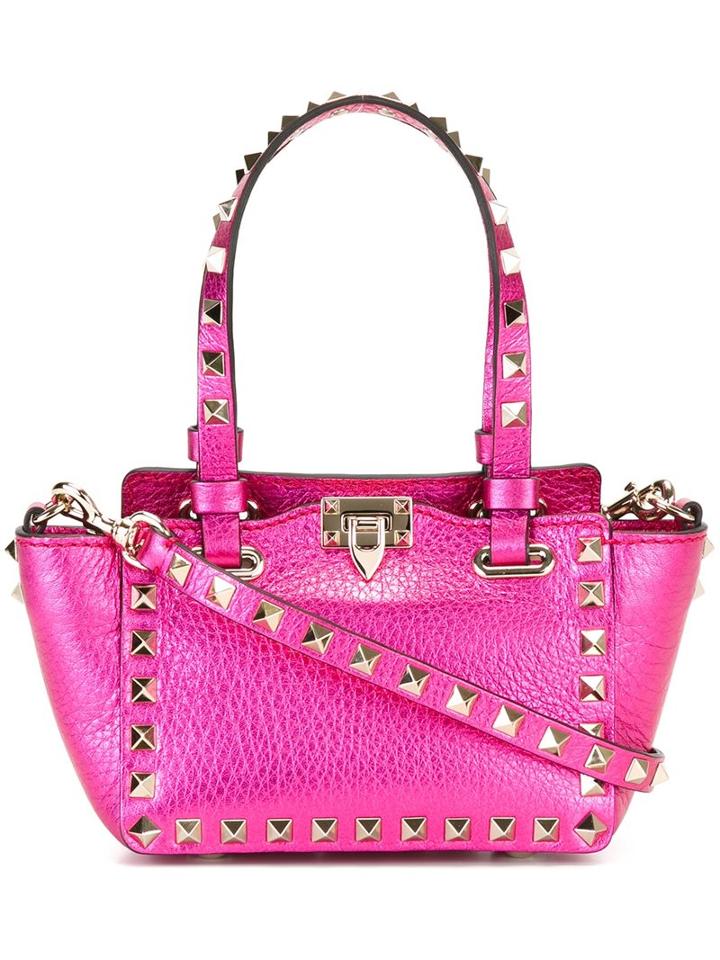 Valentino Mini 'rockstud' Tote, Women's, Pink/purple