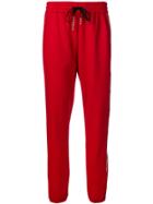 Pinko Side Stripe Track Pants - Red