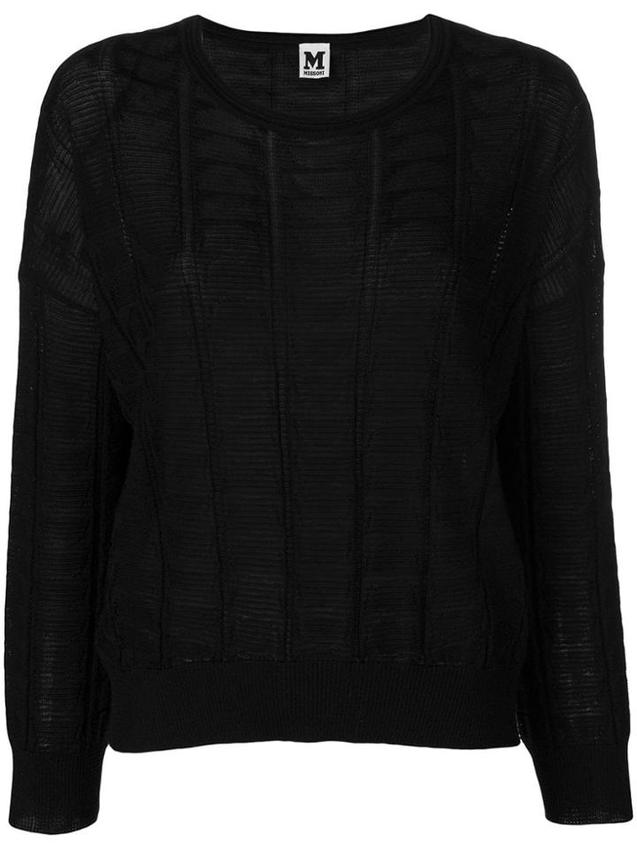 M Missoni Dropped Shoulder Jumper - Black