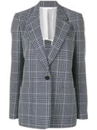Acne Studios Single-breasted Plaid Blazer - Blue