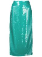 Prabal Gurung Sequin Pencil Skirt - Blue