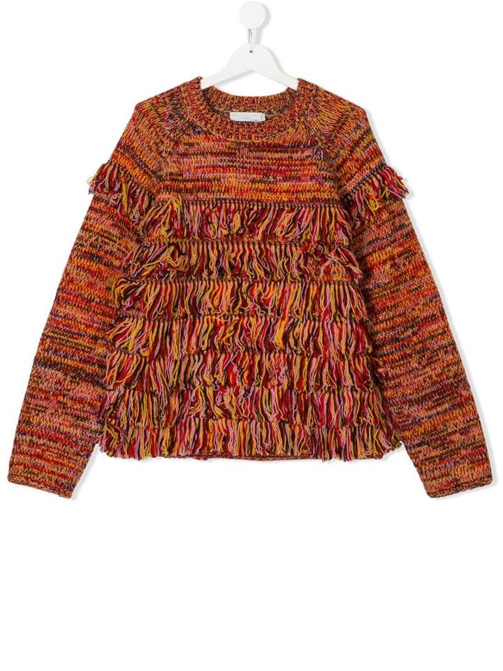 Stella Mccartney Kids Teen Tasseled Jumper - Yellow