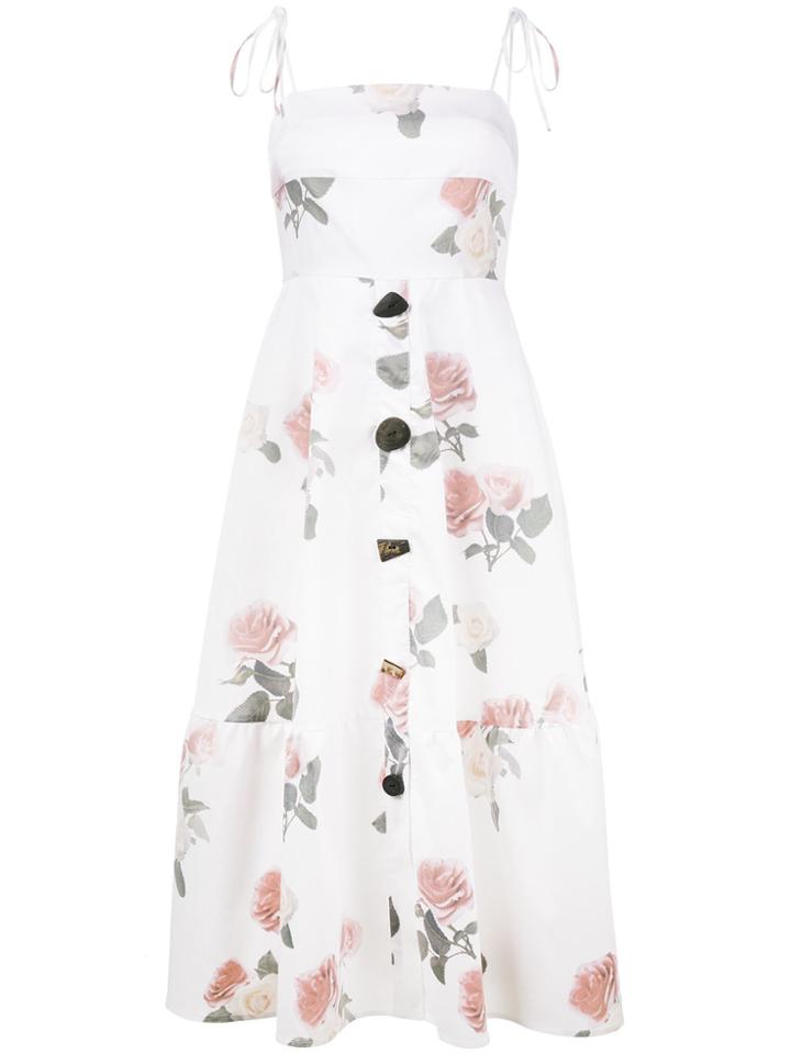 Rejina Pyo Maria Rose Print Midi Dress - White