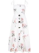 Rejina Pyo Maria Rose Print Midi Dress - White