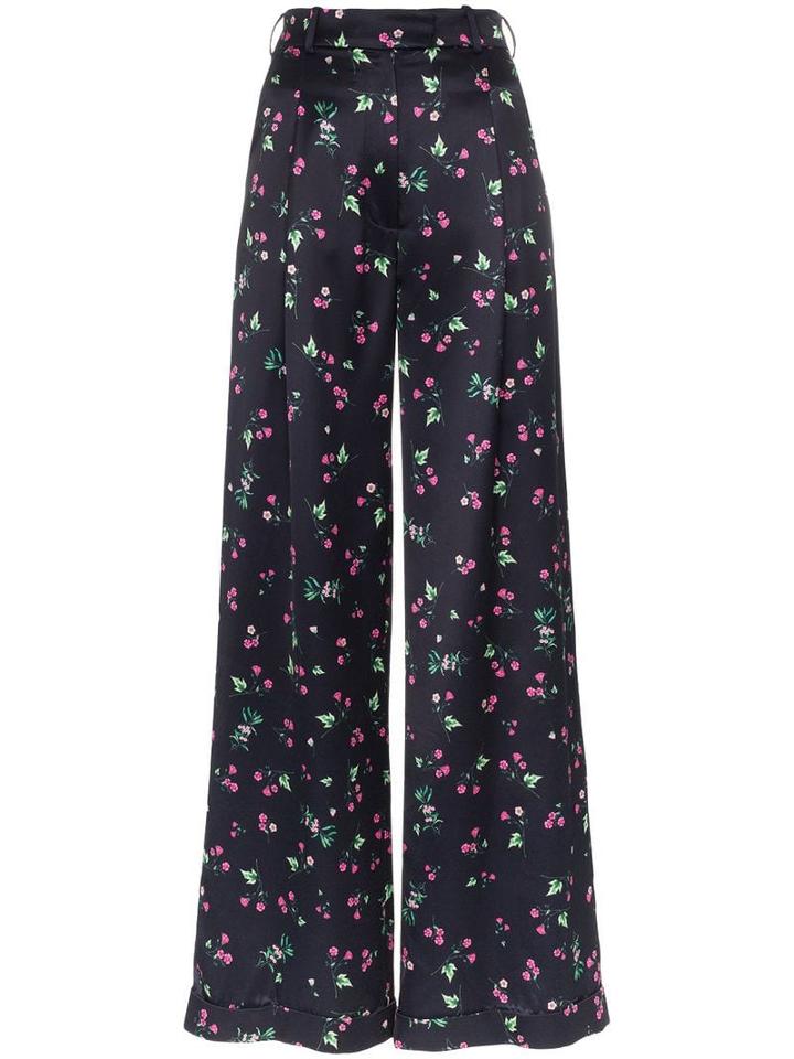 Racil Mama High Waist Floral Print Trousers - Blue