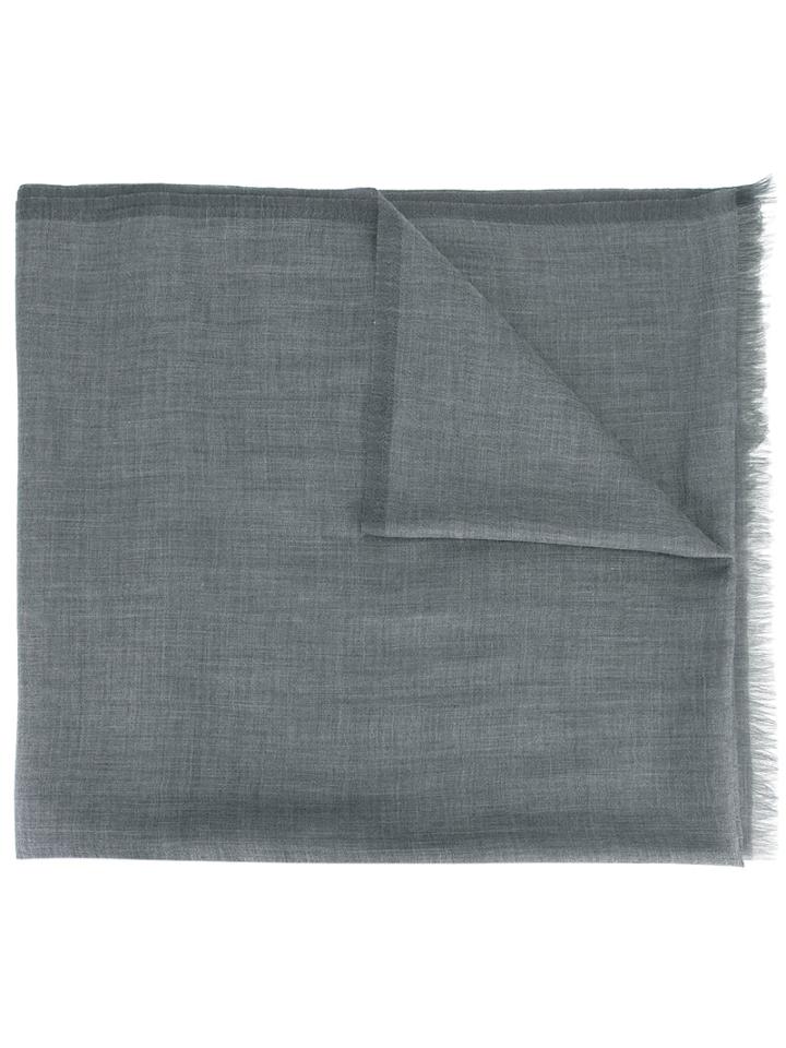 Eleventy Plain Scarf, Men's, Grey, Cotton/cashmere
