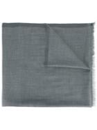 Eleventy Plain Scarf, Men's, Grey, Cotton/cashmere