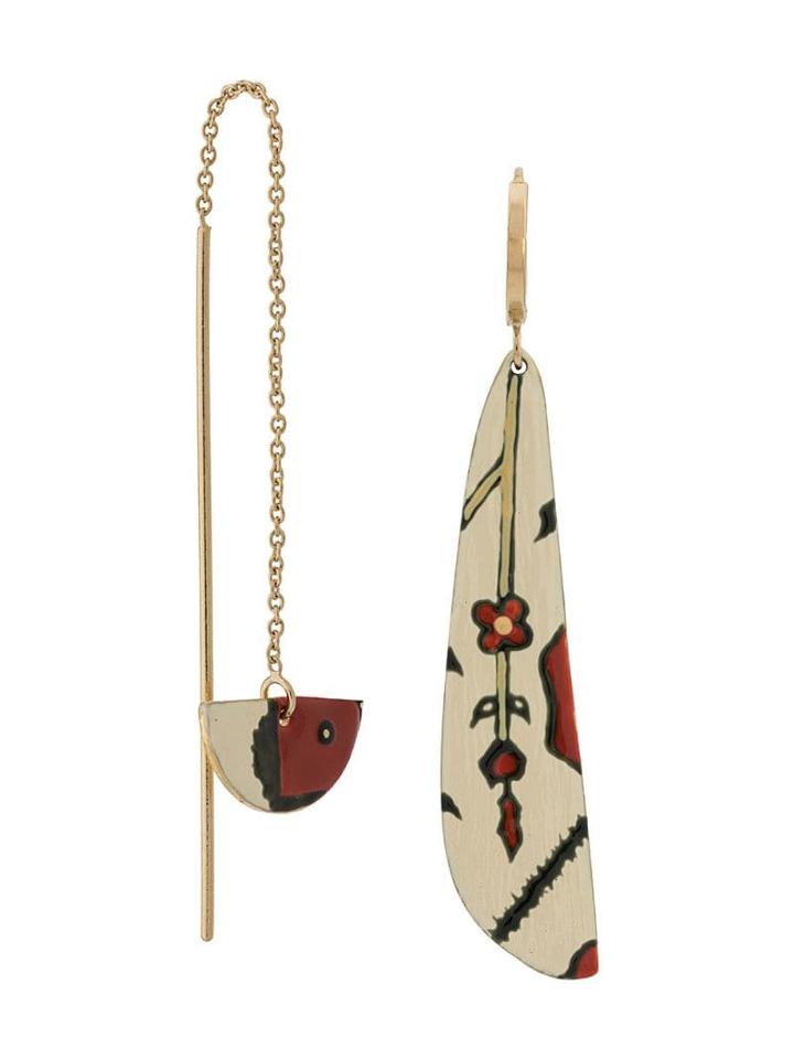 Isabel Marant Asymmetric Vallee Earrings - Neutrals