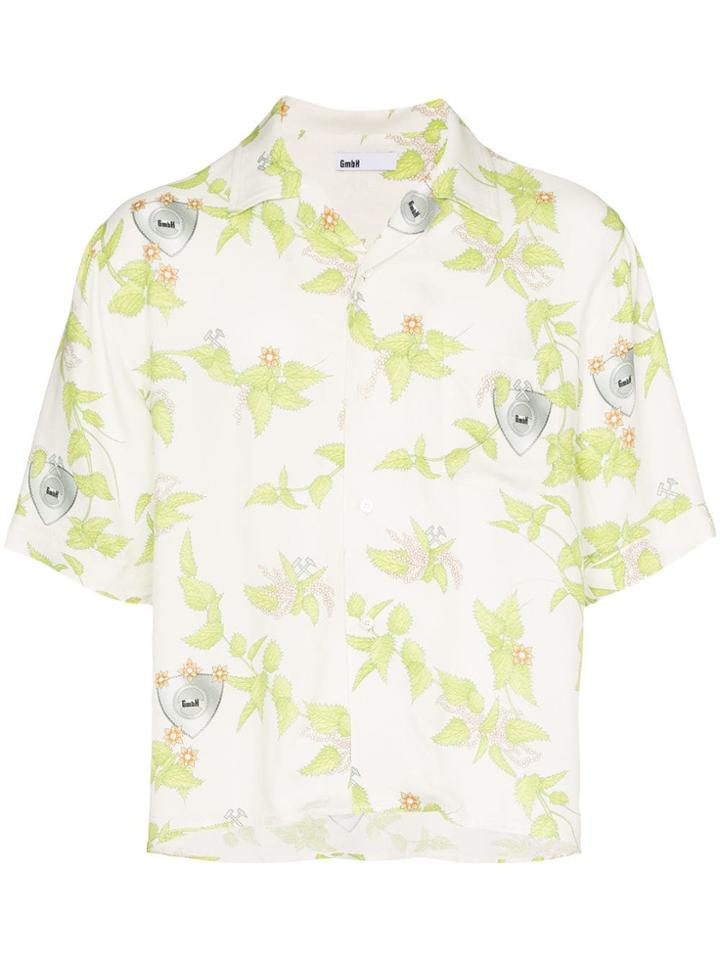 Gmbh Leaf Logo Print Shirt - White