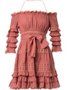 Zimmermann Off-the-shoulder Dress - Pink & Purple