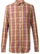 Amiri Checked Classic Shirt, Men's, Size: Large, Brown, Cotton/rayon