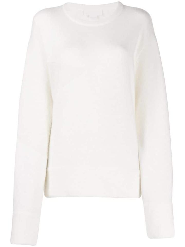 Genny Deconstructed Knit Sweater - White