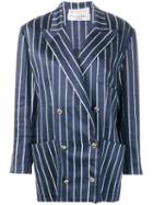 Christian Dior Pre-owned 1980's Double-breasted Jacket - Blue