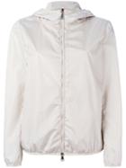 Moncler Hooded Lightweight Jacket, Women's, Size: 0, Nude/neutrals, Polyamide