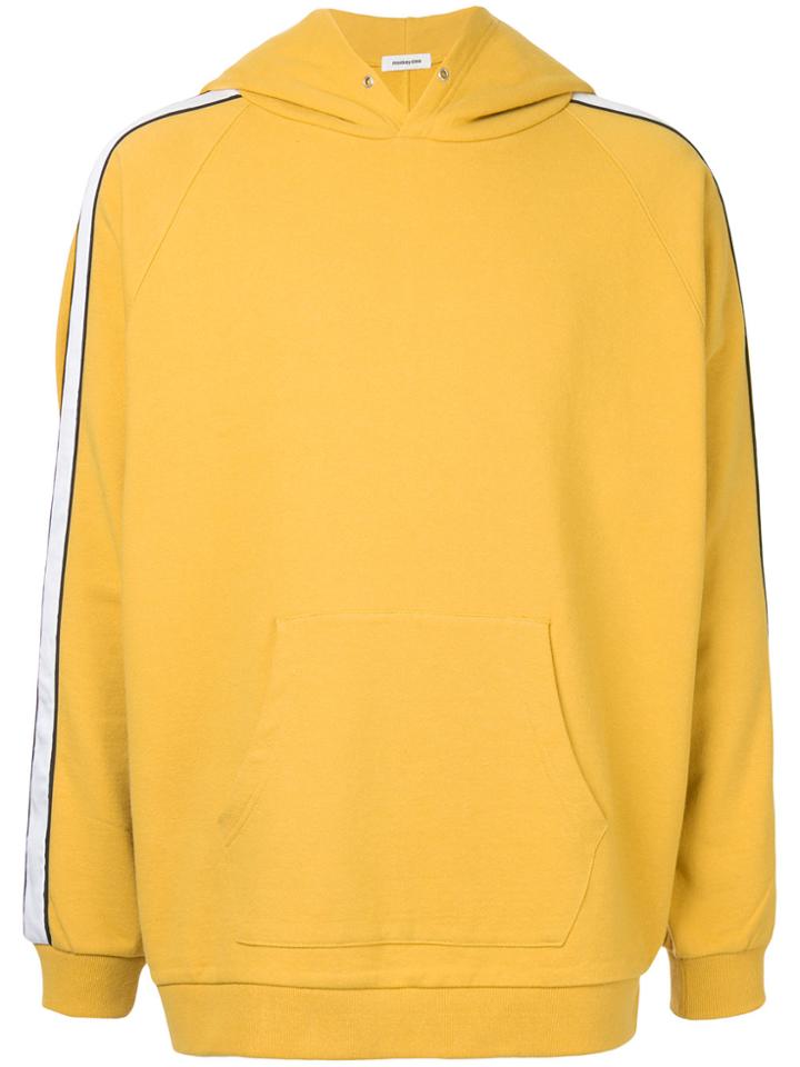 Monkey Time Loose Hooded Sweater - Yellow & Orange