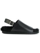 Marni Fur Sandals - Black