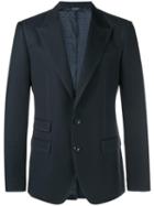 Dolce & Gabbana Dotted Trim Blazer, Men's, Size: 50, Black, Wool/viscose