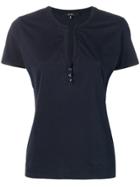 Gucci Pre-owned Button Detailed T-shirt - Blue