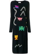 Peter Pilotto Robot Intarsia Knitted Dress - Blue