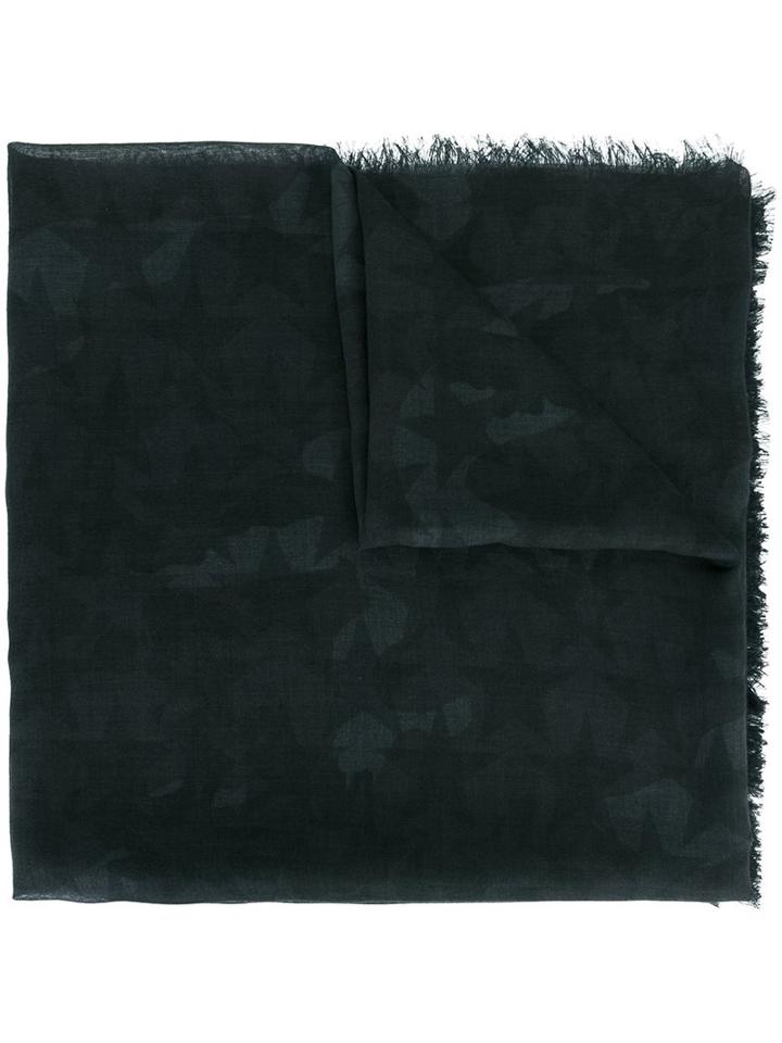 Valentino 'camustars' Scarf, Men's, Black, Silk/modal/cashmere