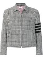 Thom Browne Prince Of Wales Check Woven Golf Jacket - Black