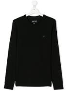 Emporio Armani Kids Teen Long-sleeve T-shirt - Black
