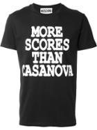 Moschino Printed T-shirt, Men's, Size: 44, Black, Cotton