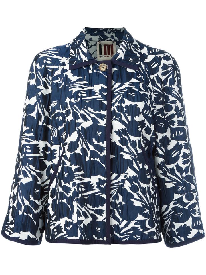 I'm Isola Marras Floral Print Jacket - Blue