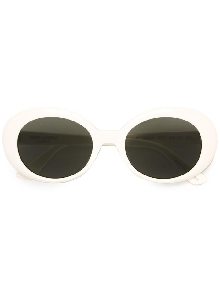 Saint Laurent 'california' Sunglasses, Women's, White, Acetate