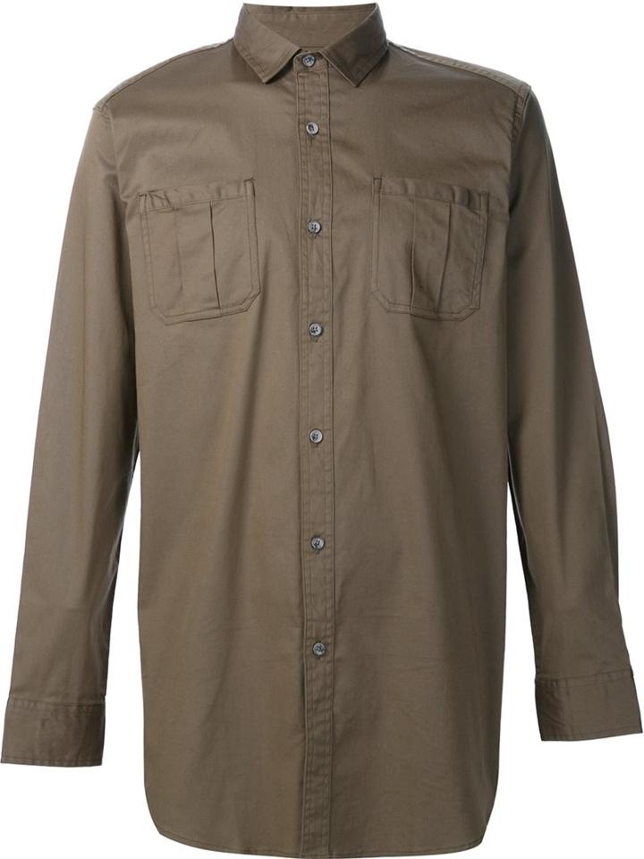 Publish Button Front Long Shirt