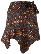 Isabel Marant Asymmetric Wrap Skirt, Women's, Size: 40, Black, Silk