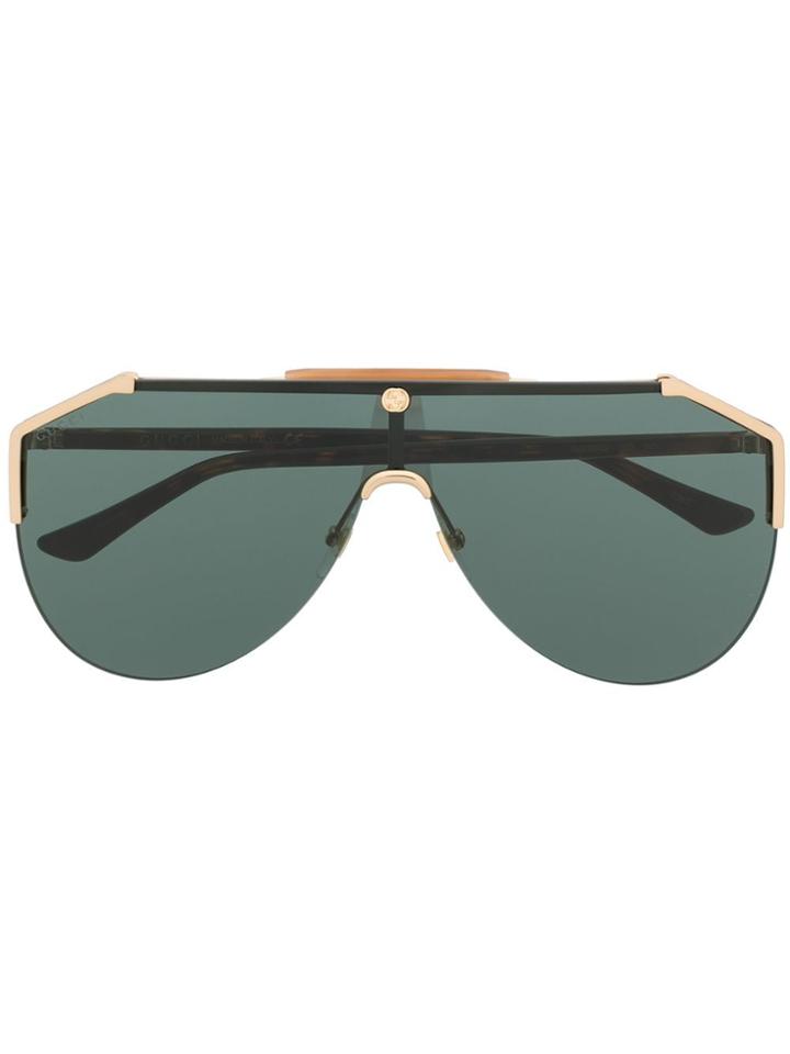 Gucci Eyewear Tinted Aviator Sunglasses - Brown