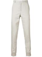 Lanvin Zip Detail At The Legs Trousers, Men's, Size: 48, Grey, Cotton/silk