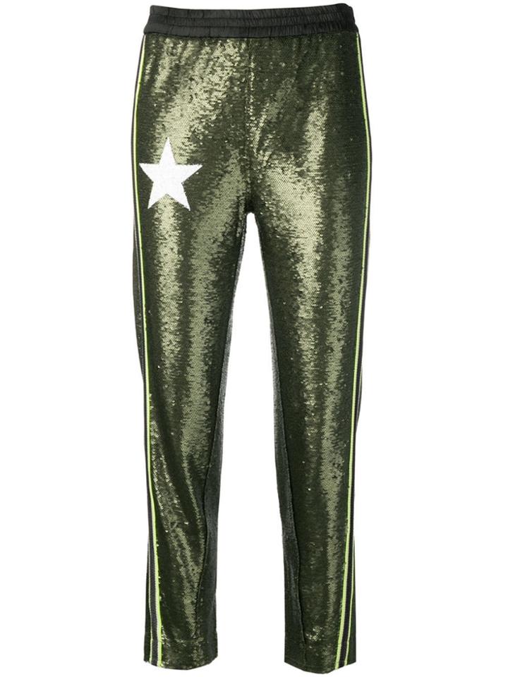8pm Sequin Embroidered Trousers - Green