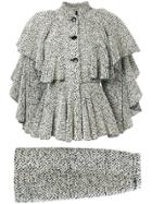 Louis Feraud Vintage 1974 Ruffled Skirt Suit - Nude & Neutrals