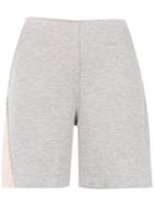 Mara Mac Contrasting Panels Shorts - Grey