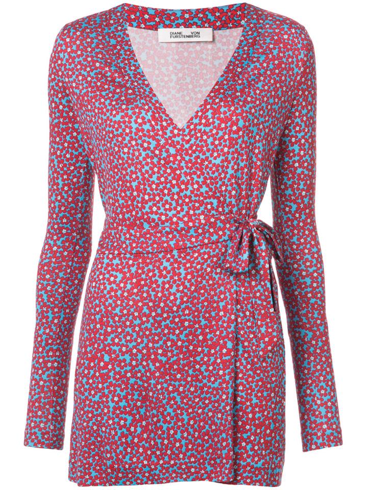 Diane Von Furstenberg Floral Playsuit - Blue