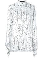 Proenza Schouler - Branch Print Shirt - Women - Silk/viscose - 8, White, Silk/viscose