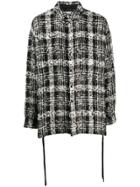Faith Connexion Lace Checkered Shirt Jacket - Black