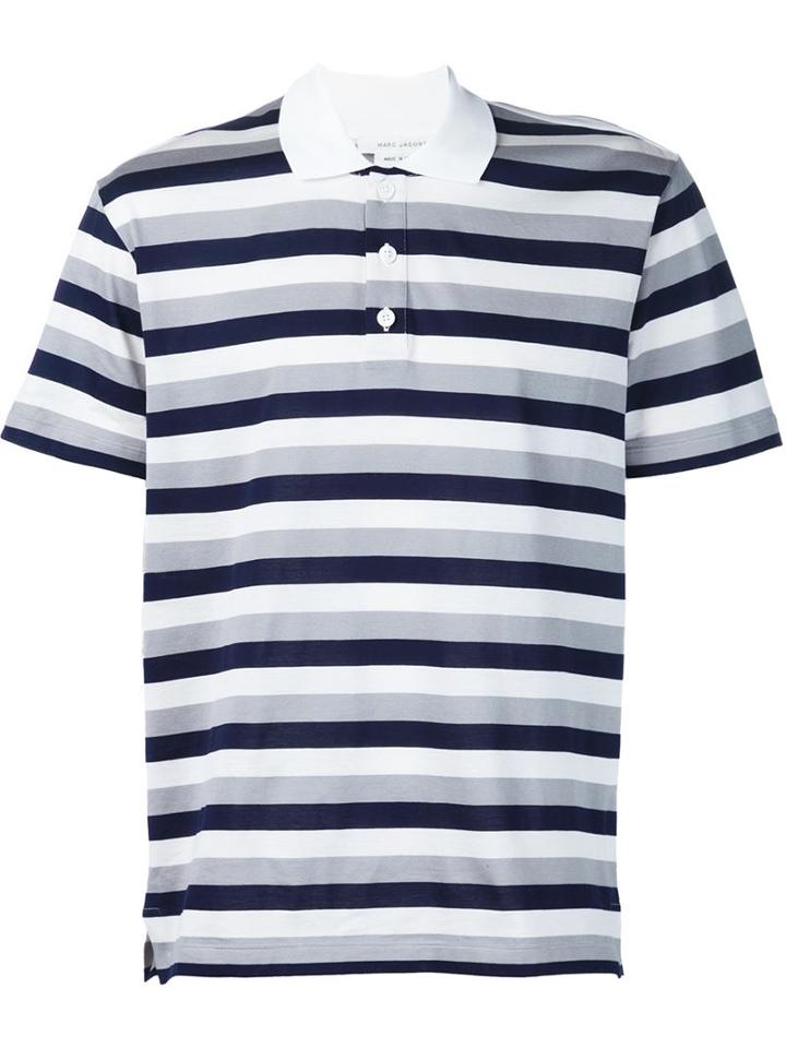 Marc Jacobs Striped Polo Shirt, Men's, Size: S, Grey, Cotton