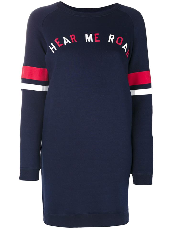 Zoe Karssen Hear Me Roar Sweatshirt Dress - Blue