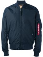Bomber Jacket - Men - Nylon - Xl, Blue, Nylon, Alpha Industries