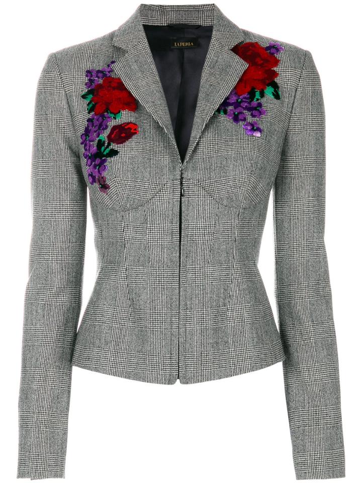 La Perla Zipped Corset Jacket - Grey