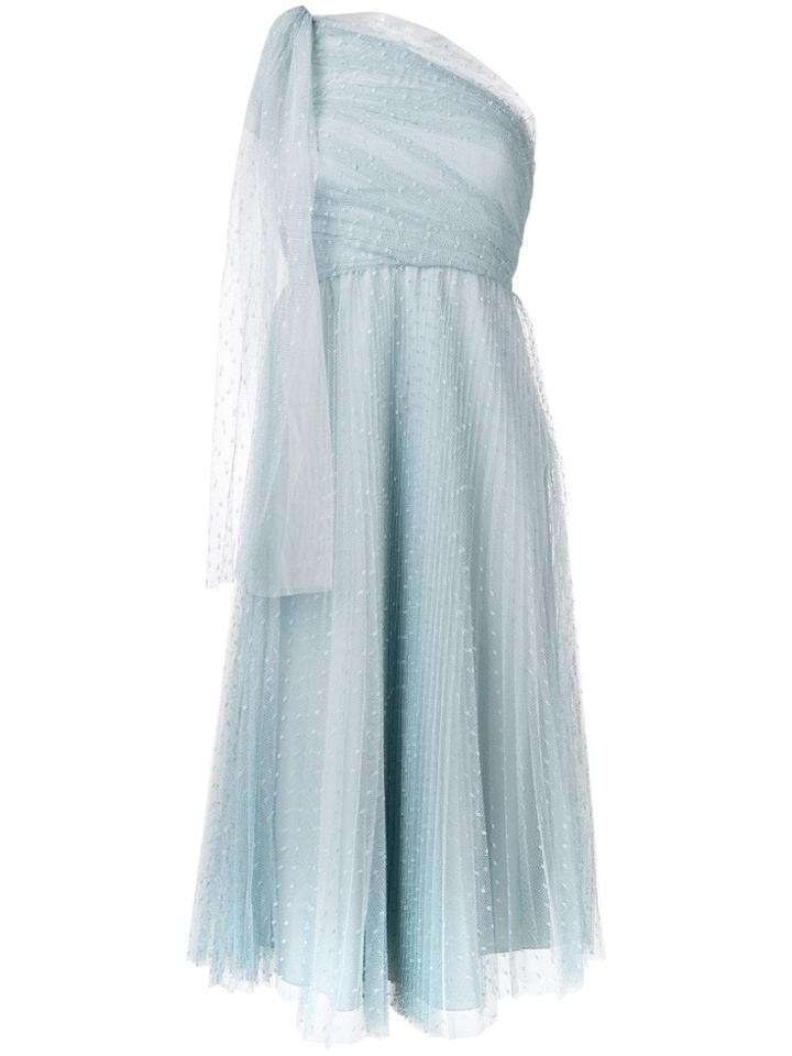 Red Valentino One-shoulder Tulle Dress - Blue