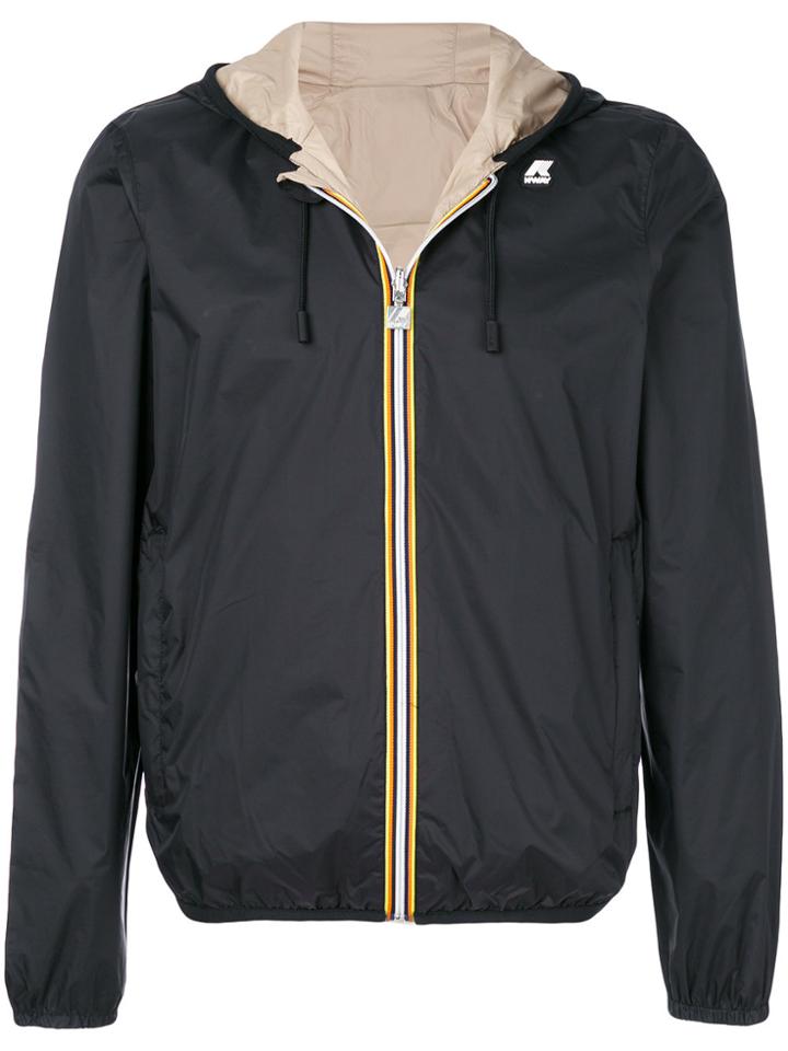 K-way Contrast-trim Windbreaker - Black
